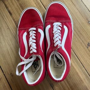 Red Vans Size US Men 6.5